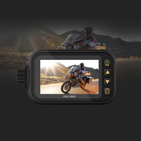 Caméra de tableau de bord pour moto MT35B à double objectif 1080 HD, vision nocturne étanche, écran LCD 3 pouces, enregistreur vidéo DVR avant/arrière