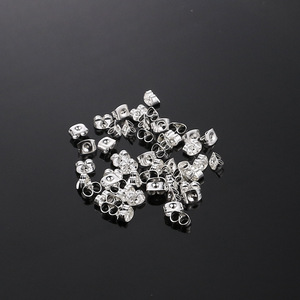 Aceworks ACS055 Plata y Oro Rosa Acero Inoxidable Pendientes Tipo Tapón para Oreja DIY Hechos a Mano Componentes de Joyería con Hebilla de Mariposa - Product Image 6