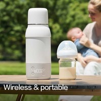 Hervidor Inalámbrico Portátil para Calentar Leche de Bebé, 500 ml, Temperatura Ajustable, Recargable, Calentamiento Rápido para Diversas Necesidades de Preparación