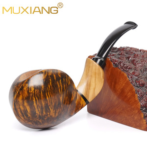 MUXIANG Briarwood Smoking Pipe Bent Type 3mm Filter Tobacco Pipe Men's Gift Set - Product Image 2