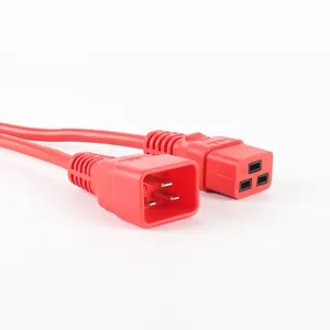 Produsen kustom IEC 320 C20 untuk C19 kabel listrik Server kabel daya