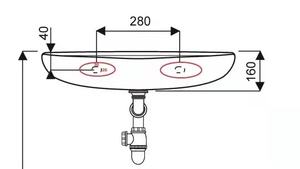 Lavabo mural suspendu pour handicapés Évier accessible aux hôpitaux Lavabo Handicap Salle de bain Toilette Lavabo en céramique pour handicapés - Product Image 4