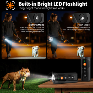 Dispositif de contrôle des aboiements de dressage de chien 3 Ultrasonic Bark Dissuasion Rechargeable 1200mAh Outdoor Handheld <span class=keywords><strong>Dog</strong></span> Repeller avec LED - Product Image 6