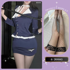 Conjunto de Lencería Sexy de Cosplay - Uniforme de Oficial Europeo y Americano, Profesora de Club Nocturno, Secretaria de Oficina - Product Image 6