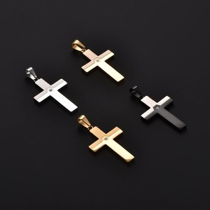 Gold Color Zircon <b>Cross</b> Pendant Stainless Steel <b>Necklace</b> Charm Prayer Male Jewelry Accessories for Women <b>Men</b> Link Chain - Product Image 5