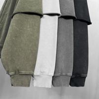 Sudadera con capucha extragrande de algodón 100% tejido lavado con cremallera, diseño estampado con bordado 3D, ecológica, para hombre, otoño-invierno, venta al por mayor 430G