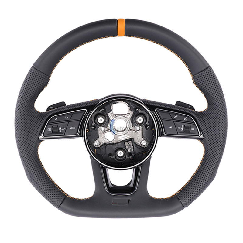 Perforated Leather+orange stitching and return label