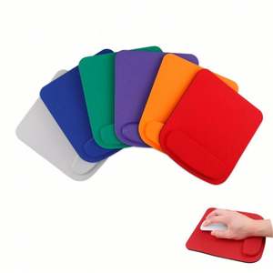 Comfortable Pain Relief <b>Computer</b> Leather Surface Design Logo Colorful Wrist Mouse Pad Set Non Slip PU Base - Product Image 4