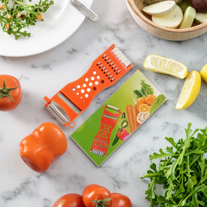 Couteau à éplucher double tête en gros, éplucheur d'ail et de pommes de terre en plastique, râpe à légumes, trancheuse, coupe-concombre - Product Image 5