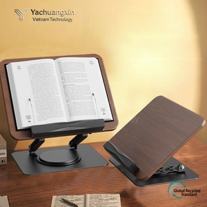 Wood & Aluminum Modern <b>Foldable</b> Portable Outdoor Reading Stand for <b>Garden</b> and Park Use - Product Image 2