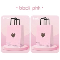 Offre Spéciale Sac en papier à provisions personnalisé avec logo, Sac en papier kraft rose avec logo personnalisé de supermarché avec poignée