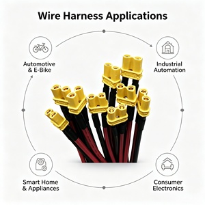 SHAN WEI OEM 铜芯汽车线束 XT30 XT60 XT90 带 PVC/硅胶护套定制长度母/公连接器 - Product Image 4