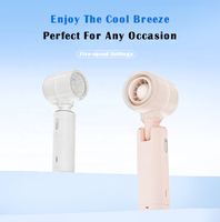 Nouveau Ventilateur Pliant USB Rechargeable à Clipser 2026, 5 Vitesses, Silencieux 30dB, Autonomie 8H, Idéal Maison, Poussette, Voiture, Bureau, Extérieur, Hôtel, Voyage