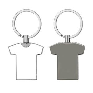 DIY Sublimation Promotional Keychains Stainless Steel <b>T</b>-shirt Shape Custom Keychain Blanks Metal Keyrings - Product Image 3