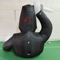 En gros, Personnage gonflable géant d'Halloween effrayant, Diable de la mort à faucille, Dieu de la mort gonflable pour l'extérieur