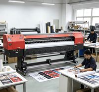 Impresora Eco Solvente de Formato Grande de 3.2m, Impresora Digital de Inyección de Tinta de Alta Velocidad con 2 Cabezales I3200 para Impresión de Pancartas, Vinilos y Pósters