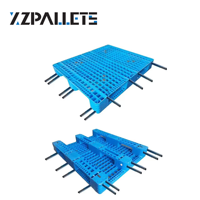 Palette en plastique robuste 1000x800, nouvelle palette industrielle empilable pour la logistique et l'entreposage