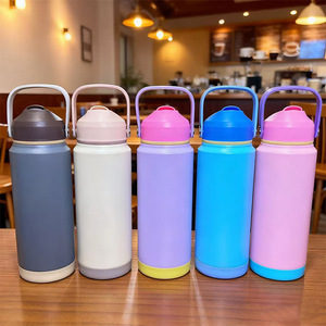 Custom Logo Stainless Steel 12oz Kids Water <strong>Bottle</strong> with Straw Lid Thermal Insulated <strong>Childrens</strong> Hot Water <strong>Bottle</strong> for School Sports - Product Image 2