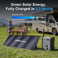 Station d'alimentation double tension 5000W/6000W 5120Wh extensible avec 7 batteries supplémentaires de 2048Wh pour générateur solaire de secours domestique