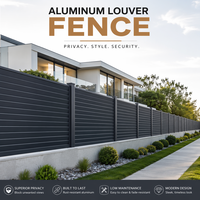 Clôture en aluminium à lamelles pour jardin, cour arrière, sécurité résidentielle, extérieur, de haute qualité, moderne, facile à assembler, modulaire