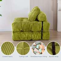 Canapé-lit pliant moderne avec dossier, écologique, portable, en tissu, pour une personne, chaise longue de sol pour salon et chambre à coucher