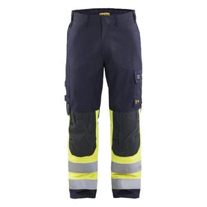 BLAKLADER - 149115128933D112 APC 2 Pantalon Inhérent Multinorm Bleu marine/Jaune haute visibilité-PANTALON DE TRAVAIL EAN 7330509934579 - Product Image 1