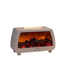 Humidificateur 3D rechargeable effet feu de camp, diffuseur d'huiles essentielles aromathérapie cheminée, diffuseur de flamme colorée télécommandé