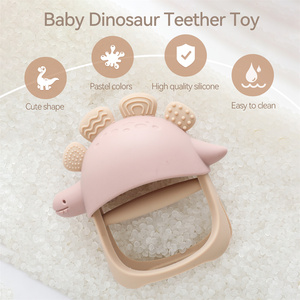 Mordedor de muñeca anticaída personalizado, guante mordedor suave con diseño de animal, juguete sensorial para niños, mordedor de silicona sin BPA para bebés con madera - Product Image 5