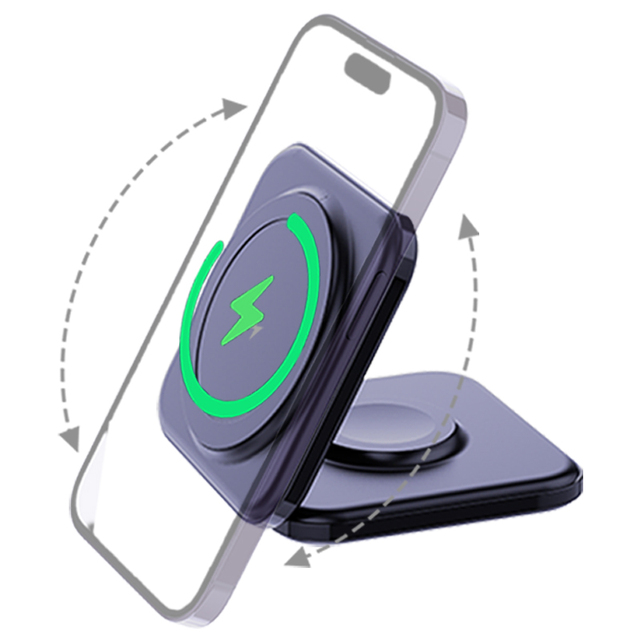 Best Selling Products 2026 Foldable Charging Station 15W Wireless Charger for iphone Multi Device Charge for Watch Mini Travel
