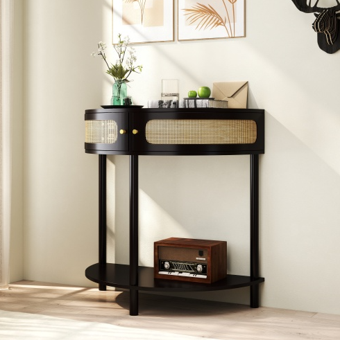 Negro + Ratán auténtico