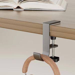No-drill space aluminum <b>desk</b> hooks, student dormitory backpack racks, heavy-duty <b>desk</b> storage racks - Product Image 2