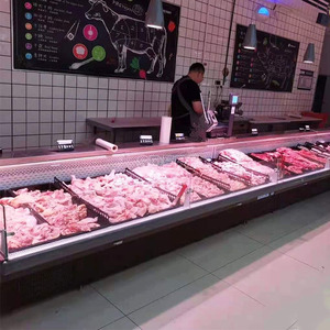 Vitrine Réfrigérée Commerciale à Comptoir Ouvert <span class=keywords><strong>pour</strong></span> Présentation <span class=keywords><strong>de</strong></span> Fruits <span class=keywords><strong>de</strong></span> Mer, Viandes Fraîches et Aliments Froids (Occasion) - Product Image 1
