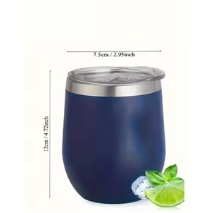 Gobelets isothermes en acier inoxydable à double paroi avec revêtement en poudre sans BPA de 12 oz avec logo personnalisé en stock - Product Image 6