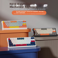 Keyboard Gamer 61 Tombol Keyboard Mekanik Nirkabel Mini Tiga Mode untuk Keyboard Bluetooth Hot-swap untuk Laptop PC Game