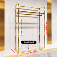 Système d'affichage de vêtements sur mesure en métal pour plafond, présentoir de boutique, équipement de présentation pour magasin de détail