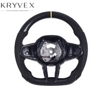 Kryvex 2020-2024 pour M2/M3/M4 X3 X5 G87 G80 G82 G20 G21, cuir en fibre de carbone pour volant sport 3 branches 35 mm, performance LCI