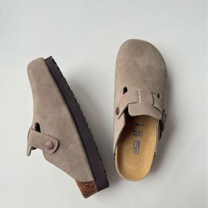 Chaussures à talons hauts pour femmes, semelle épaisse, style rétro, semelle intérieure en liège, plateforme, dessus en daim, doublure en fourrure, boucle - Product Image 4