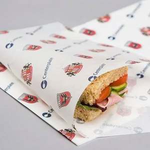 Wholesale Custom Printed Recyclable Wood <b>Pulp</b> Sandwich Wrapping Paper Food Grade Safe Hamburger Packaging Offset Printing Custom - Product Image 1