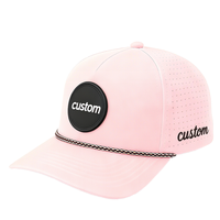 Gorra Trucker de Cuero Otto Personalizable de 5 Paneles con Diseño Chrome Heart, Estilo Bicolor para Ciclismo y Aire Libre, Logotipo Personalizado Y2K