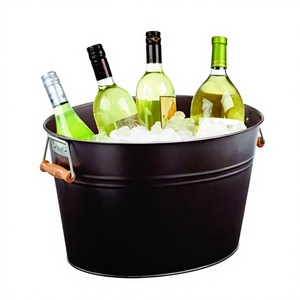 Tub Metal Beverage Ice Tubs with Colour for Parties <b>Galvanised</b> Wine Chiller Ice Beverage Tubs <b>Galvanised</b> Party - Product Image 5