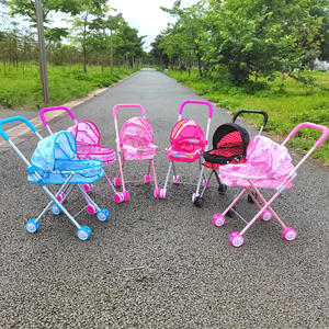 IN magazzino a buon mercato IN plastica da 18 pollici adorabile scorrevole rosa mobili per bambole <span class=keywords><strong>passeggino</strong></span> per bambole per ragazze - Product Image 4