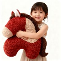 Cojín Creativo con Forma de Caballo, de Felpa, para Sofá, Sala de Estar, Decoración de Primavera, Regalo de Año Nuevo, Cojín para Auto, 7d