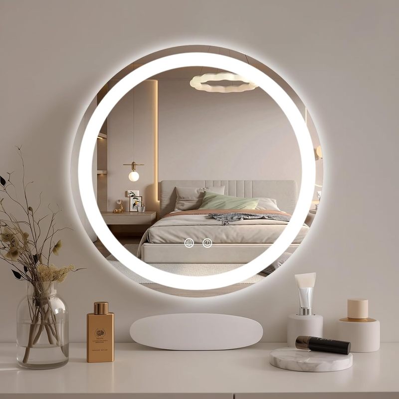 Modern Round Mirror with Led Light