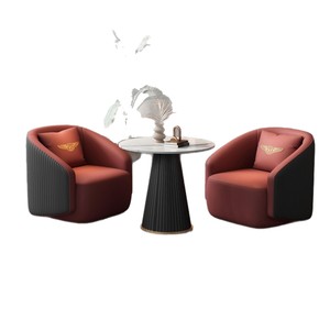 Ensemble de chaises d'attente rondes confortables, mobilier commercial pour salon, bureau de vente, hall d'hôtel, salon de beauté - Product Image 5