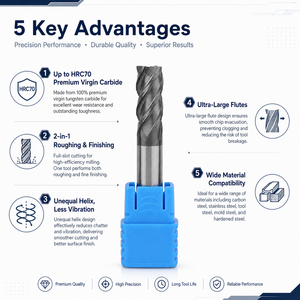 <span class=keywords><strong>Fresa</strong></span> CNC in Carburo a 4, 6, 8, 10, 12 Denti, <span class=keywords><strong>Fresa</strong></span> a 4 Taglienti - Product Image 3