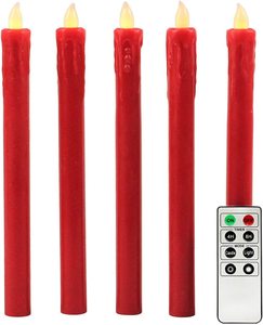 Nến Côn Không Lử<span class=keywords><strong>a</strong></span> Rhytsing Ivory 10 "Có Bộ Hẹn Giờ, Nến Ăn Tối Chạy Bằng Pin, Đèn Trắng Ấm Kích Hoạt Bằng Đẩy - Product Image 2