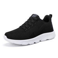 Chaussures De sport en maille respirante pour hommes, livraison rapide, fabriqué en Oem, marque privée, chaussures décontractées noires bon marché, Zapatos De Hombre