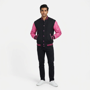 Chaquetas Varsity Personalizables con Logo Frontal y Cuello Alto para Hombre, Antiarrugas, Transpirables, Chaquetas de Béisbol Universitarias de Invierno al por Mayor - Product Image 1