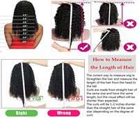 Perruque Bandeau Cheveux Remy 12 Pouces Ondulés Profonds Bouclés Sans Colle Sans Lacet Faite à la Machine Courte Densité 200%