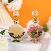 Botol parfum logam merak paten, isi ulang minyak esensial isi ulang 10ml 15ml 30ml hadiah Dekorasi Rumah